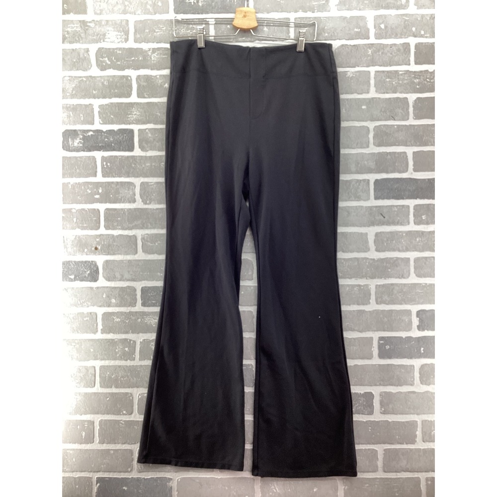 Halara Black High Waisted Flare Yoga Pants XL Regular Wide Leg Trousers 02728013